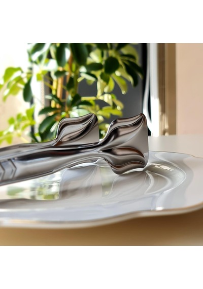 Hometarz İnox Metal Pasta Maşası Paslanmaz Çelik 21 CM