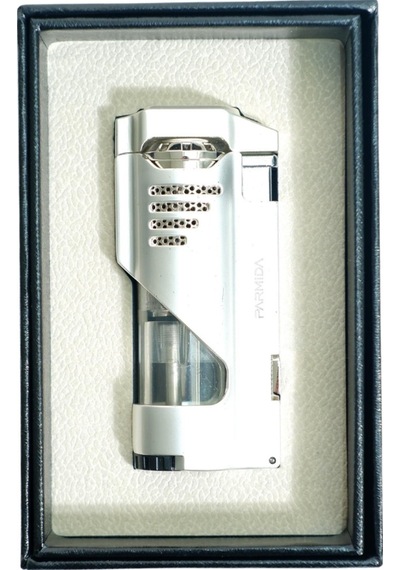 Parmida 3 Torch Pürmüz Delicili Beyaz Metal Puro Çakmağı - Tr9477