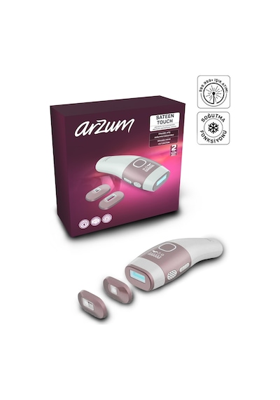 Arzum AR5176 Sateen Touch Ipl Tüy Alma Sistemi, Soğutma Fonksiyonlu, 5 Yoğunluk Ayarı, Beyaz