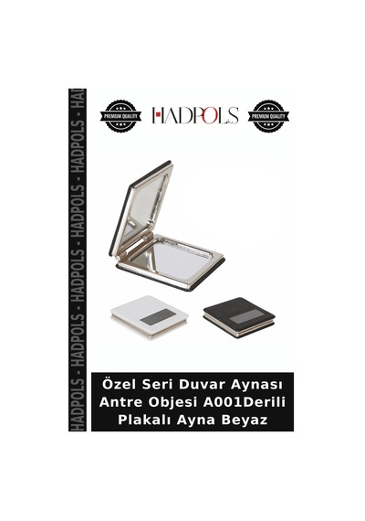Özel Seri Duvar Aynası Antre Objesi A001derili Plakalı Ayna Beyaz