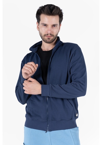 Owl 9150 Diagonel Fermuarlı Sweatshirt Light Lacivert