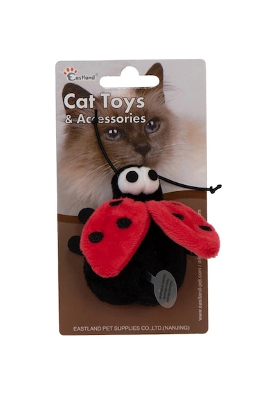 Eastland Sesli Catnipli Peluş Uğur Böceği Kedi Oyuncağı