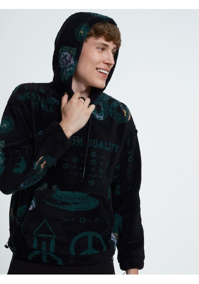 LOFT Oversize Fit Erkek Sweatshirt Lf2033859 Q1.v1 Siyah
