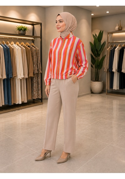 Sevitli Bomber Ceket-pembe-5939