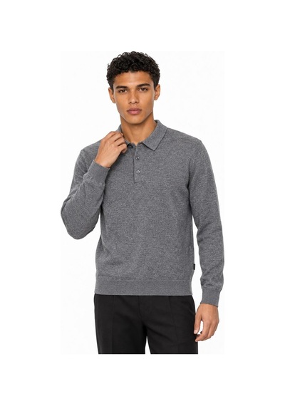 Loft Erkek Antrasit Regular Fit Polo U.kol Lf2043741 Q1.v1 Antrasit Melanj