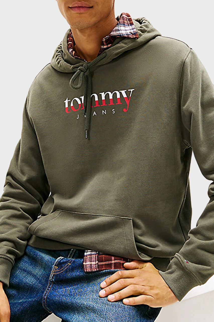 Tommy Jeans Erkek Sweat Dm0dm22113 Mrh Koyu Yeşil Koyu Yeşil