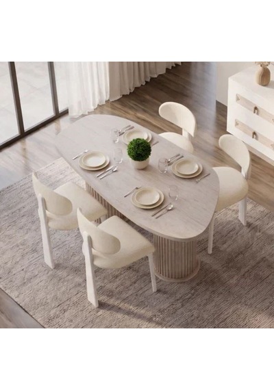 Rana Mdf Yemek Masası+6 Sandalye Aytaşı