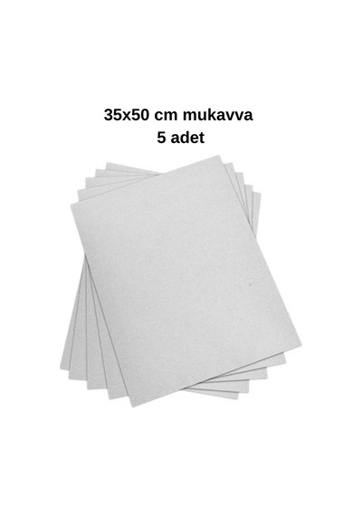 35x50 Cm Beyaz Renk Mukavva Kartonu 5 Adet