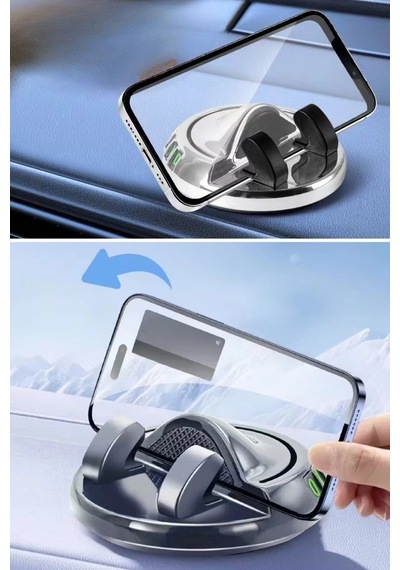 Biishe Numaratörlü Güçlü Yapışkanlı 360 Derece Dönebilen Su Geçirmez Araç İçi Telefon Tutucu Plasti Çok Renkli