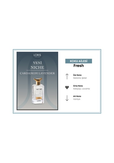 Loris Niche Cardamom Lavender Parfüm 70 ML Çiçeksi