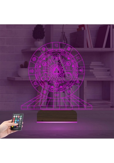 Luvivia Zaman Kapısı Mistik Astroloji 3d Lamba - Masa Gece Lambası Şeffaf