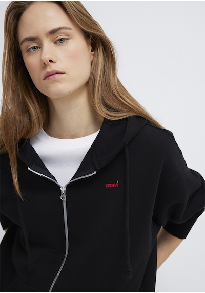 Mavi - Mavi Logo Baskılı Kapüşonlu Siyah Sweatshirt 1s10531-900 Siyah