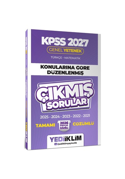 Yediiklim 2027 Kpss Genel Yetenek Konularına Göre Düzenlenmiş Tamamı Çözümlü Çıkmış Sorular-169787