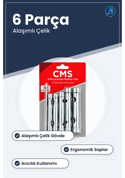 Kovan Anahtarı Seti 6 Parça Alaşımlı Çelik Anahtar Takımı Arıcılı
