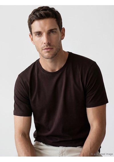 Lcwaıkıkı Classic Mürdüm Slim Fit Basic Soft Touch Tişört