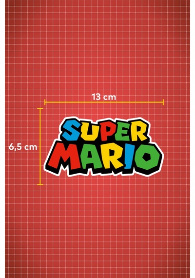 13 X 6,5 Cm Super Mario Sticker Araba Laptop Oto Motor Sticker