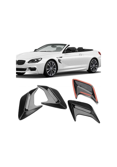 Üniversal Piano Black Kaput Çamurluk Venti Izgarası Sağ Sol Scoop