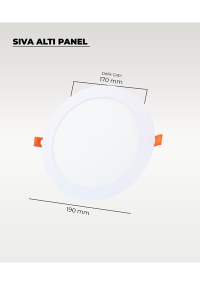 15w Sıva Altı Yuvarlak Slim Led 3200k Sarı Işık 2 Adet Beyaz