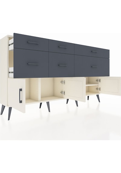 Arges Konsol Tek Raflı 6 Çekmeceli 4 Kapaklı 176x30x99 Aytaşı-aytaşı/antrasit Aytası/antrasıt - Aytası Arges Konsol Tek Raflı 6 Çekmeceli 4 Kapaklı 176x30x99 Aytaşı-aytaşı/antrasit Aytası/antrasıt - Aytası