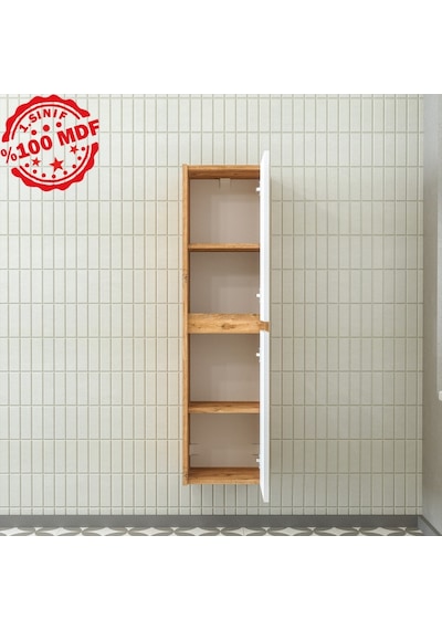 Banos Roomart Ayaksız 2 Kapaklı Ahşap-Mat Beyaz 130 x 35 CM Boy Beyaz