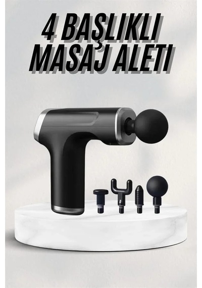 Derin Masaj Aleti 4 Farklı Başlık İle Taşınabilir
