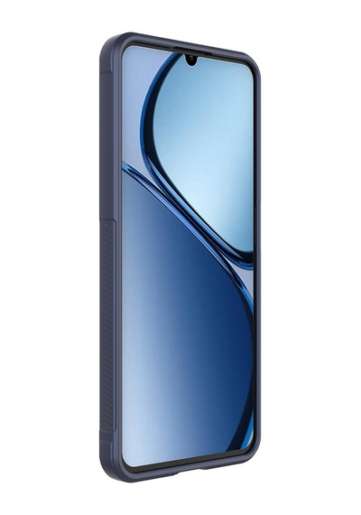 Realme C61 Kılıf Kamera Korumalı Esnek Silikon Parmak Şeritli Pazarplus Siyah