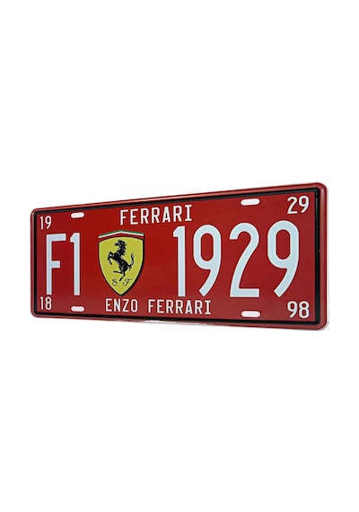 Ferrari F1 1929 Plaka Tasarımı 40x90 Cm Oyuncu Mousepad Kaymaz Taban Büyük Boy Siyah