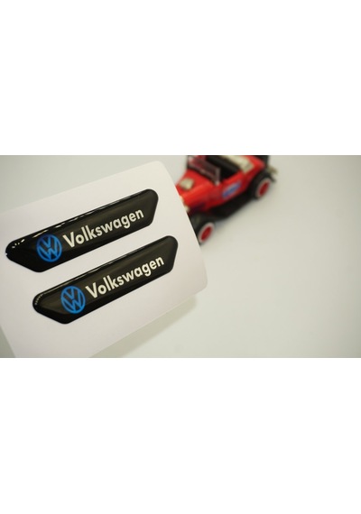 Volkswagen Logo Çamurluk Yanı Ve Ayna Metalize Damla Desen 3M Log