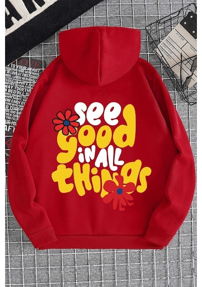 Uyguntarz Good Things Sweatshirt Kırmızı