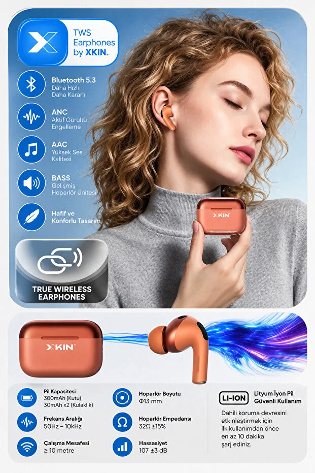 Xkın Tws85 True Wireless Kulak İçi Bluetooth Kulaklık