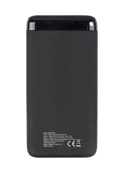 Omars OMWS008 20 W 10000 mAh Kablosuz Led Göstergeli Powerbank Siyah