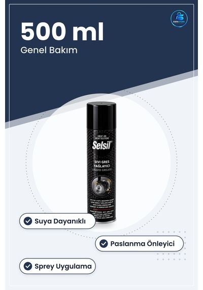 Sıvı Gres Yağlayıcı Genel Bakım Spreyi 500 Ml Paslanma Önleyici S