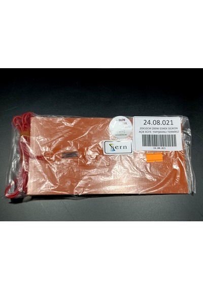 Sern Esnek Silikon Açık Büfe 20x10cm Yapışkanlı Termikli Isıtıcı Rezistans 200w R1083