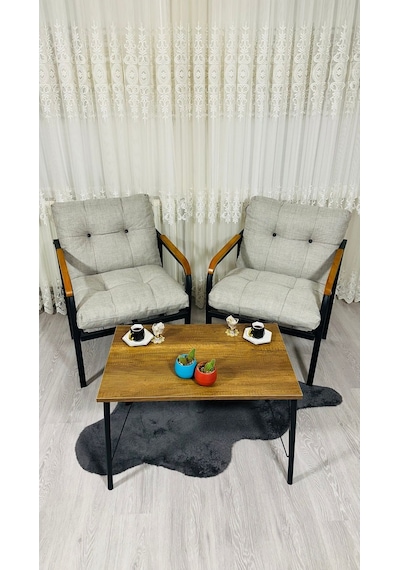 Madame Home Lale Balkon, Bahçe, Cafe Metal Kanepe Koltuk Takımı 2 Tekli + Sehpa Açık Gri Madame Home Lale Balkon, Bahçe, Cafe Metal Kanepe Koltuk Takımı 2 Tekli + Sehpa Açık Gri