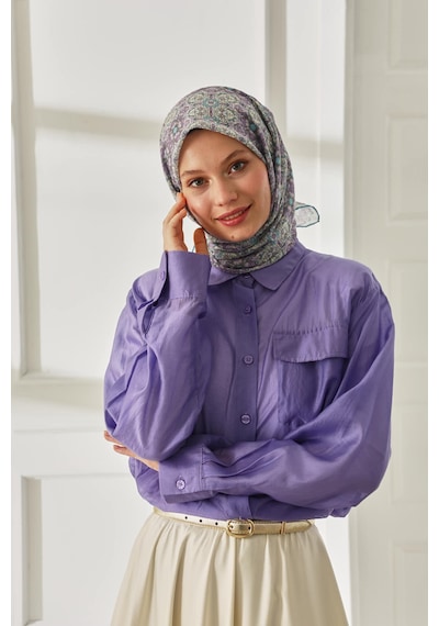 Silk Home Soft Eşarp 73093-29 Butter Yellow, Leylak, Eflatun, Mavi