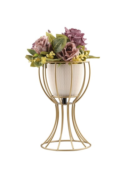 Anafor Saksılık Eskitme 25 Cm Krem Saksı