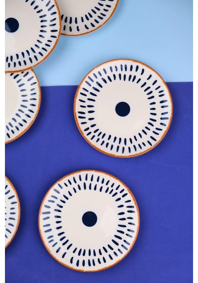Tabak Evi Porselen Spotty Pasta Tabağı 19,50cm Sp3 6 Kişilik 6 Parça Çok Renkli