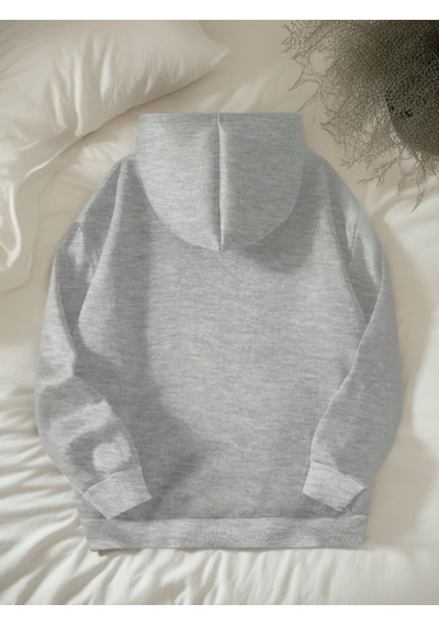 Uyguntarz Unisex Yaramaz Pandalar Baskılı Oversize Sweatshirt Gri