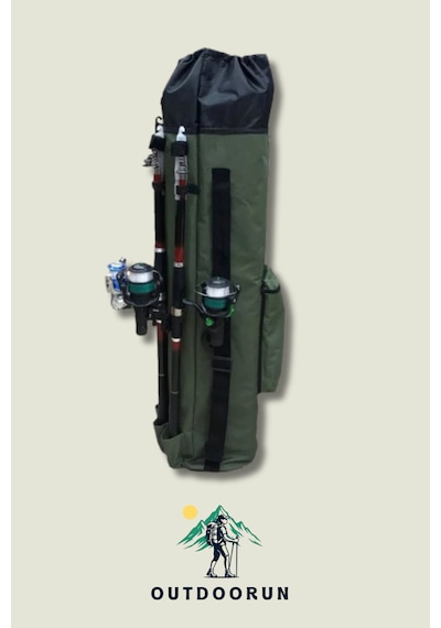 Outdoorun Haki Balıkçı Sırt Ve Kamış Olta Çantası