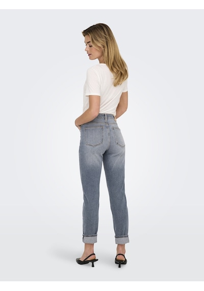 Only Bayan Düz Kesim Yüksek Bel Kot Pantolon 15338328 Mavi