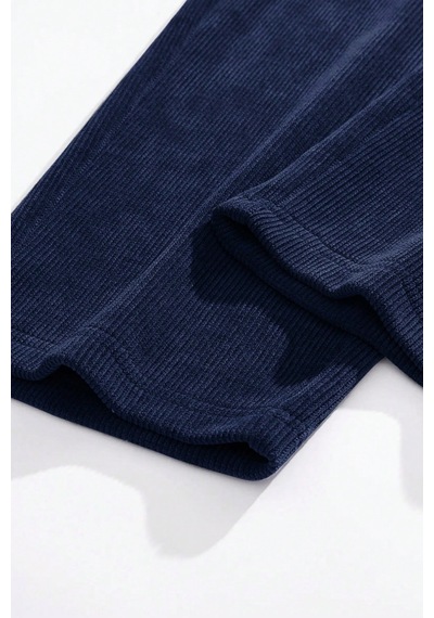 Genius Store Genıus Erkek Pantolon Fitilli Kadife Bol Paça Oversize Pantolon Lacivert