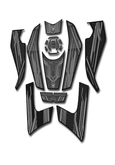 Bajaj Rs200 Tank Pad Seti Karbon Kırmızı Karbon - Gri