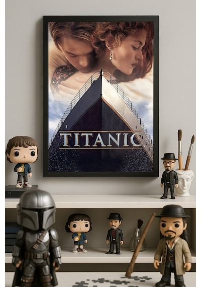 Titanic Siyah Ahşap Çerçeveli Poster, Dekoratif Film Duvar Tablosu