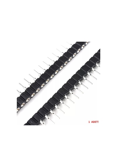 1x40 Pin Precision Dişi Header Tek Sıra 2.54mm 180 Derece Yuvarlak Kırılabilir
