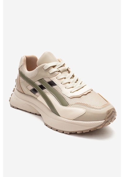 Calına Bej Yeşil Kadın Sneaker Bej - Yeşil
