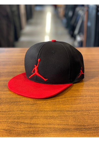 Air Jordan Siyah Kırmızı Hiphop Snapback Rapper Basket Cap Şapka