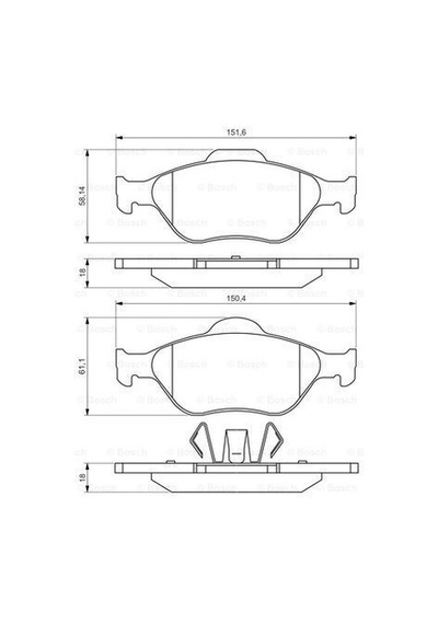 Ford Fiesta 4 Ön Fren Balatası Abs'Li 2000-2002 Bosch