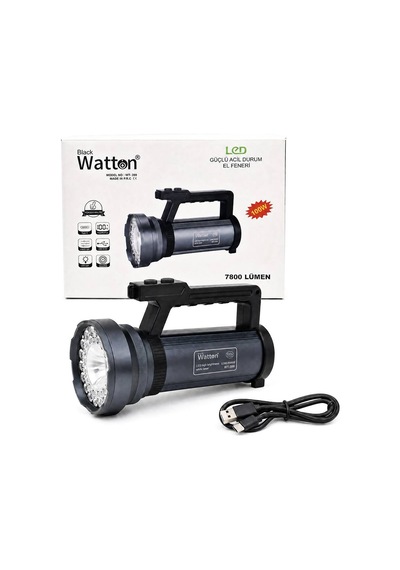 100w Işık Gücü 7.800 Lümen Şarjlı Güvenlik Feneri Wt-399 Evimdeyokyok Çok Renkli