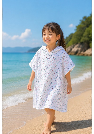 Müslin Çocuk Panço Unisex Model - Bebek & Çocuk Plaj Ve Banyo Panço Beyaz - 886578891 0-3 Yaş