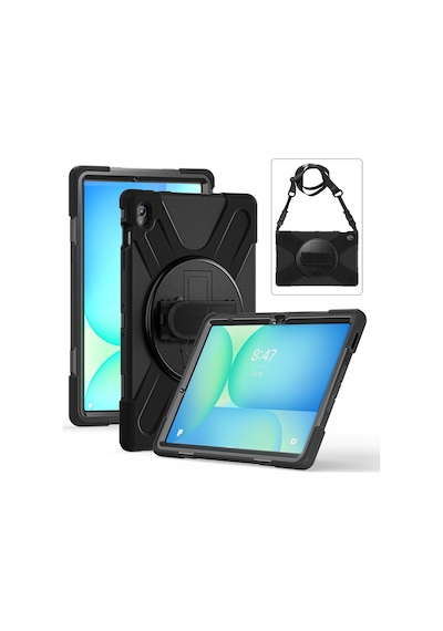 Samsung Galaxy Uyumlu Tab S10 Fe+ Plus 13.1inç Defender Askılı Zırhlı Tank Case Kapaklı Kılıf